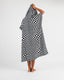 T&C TWISTED LIMITS HOODED TOWEL - CHECK