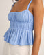 RHYTHM TYLER BABY DOLL TOP - CORNFLOWER
