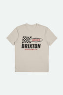 BRIXTON MOTORWAY HW RELAXED TEE - CREAM CLASSIC WASH