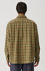 S-DOUBLE PLAID LS OVERSHIRT - SAGE