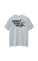 S/DOUBLE MAN WITH DOT SS TEE - BLUE GREY