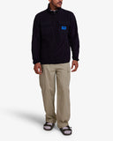 DEUS SECTION ZIP NECK FLEECE - BLACK