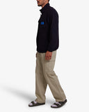 DEUS SECTION ZIP NECK FLEECE - BLACK