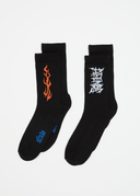 AFENDS PAIRED SOCKS TWO PACK - MULTI
