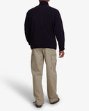 DEUS SECTION ZIP NECK FLEECE - BLACK