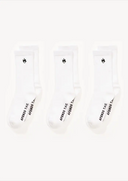 AFENDS FLAME SOCKS THREE PACK - WHITE