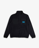DEUS SECTION ZIP NECK FLEECE - BLACK