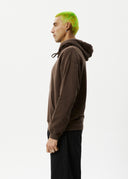 AFENDS THROWN OUT - RECYCLED PULL ON HOOD - COFFEE