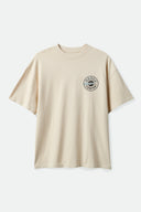 BRIXTON UPSON SHORT SLEEVE BOXED CROP TEE - CREAM