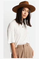 BRIXTON RENO FEDORA - COFFEE WORN WASH