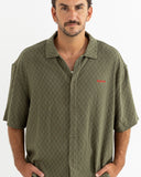 RHYTHM WASH CHECK RELAXED SS SHIRT - GREEN