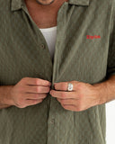 RHYTHM WASH CHECK RELAXED SS SHIRT - GREEN