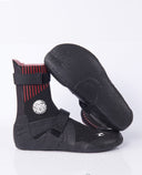 RIP CURL FLASHBOMB 3MM HIDDEN SPLIT TOE BOOT - BLACK