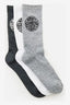 RIP CURL WETTY CREW SOCK 3-PACK - ASSORTED