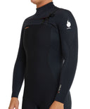 O'NEILL WOMENS HYPERFREAK FIRE CHEST ZIP FULL 4/3MM - BLK/BLK