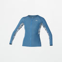 O'NEILL LANEY FRONT ZIP LONG SLEEVE RASH VEST - BLUE FLORAL