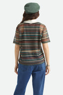 BRIXTON VARSITY TEE - MULTI RETRO STRIPE