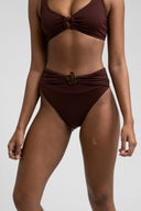 RHYTHM HI HIP BANDED PANT CHOCOLATE BIKINI BOTTOM MOUNTSURFSHOP