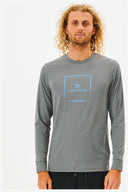 RIPCURL RIP CURL CORP ICON LONG SLEEVE UV TEE - GREY MARLE