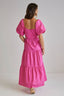 AMONG THE BRAVE ALLURE CUT OUT PUFF SLEEVE MAXI DRESS - PINK