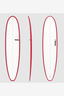 TORQ TET 8'0" LONGBOARD - RED / PINLINE