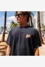 T&C BORDER CHECK TEE - WASHED BLACK