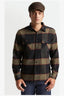BRIXTON BOWERY LONG SLEEVE FLANNEL HEATHER GREY CHARCOAL