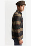 BRIXTON BOWERY LONG SLEEVE FLANNEL HEATHER GREY CHARCOAL