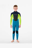 RIPCURL RIP CURL BOYS OMEGA 3/2MM BACKZIP WETSUIT - NAVY