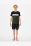 BOYS UNDERTOW S/S RASH VEST 8-16 YEARS - BLACK