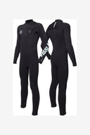 VISSLA 7 SEAS BOYS 4-3 FULL CHEST ZIP - BLACK