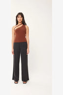 HUFFER DUSK ONE SHOULDER TANK - ESPRESSO