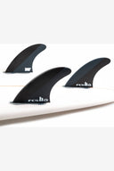 FCS II MICK FANNING NEO CARBON THRUSTER SET - BLACK/CHARCOAL