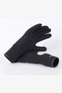 RIP CURL FLASHBOMB 3/2MM 5 FINGER GLOVE - BLACK