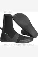 VISSLA HIGH SEAS 3MM SPLIT TOE BOOTIE - BLACK