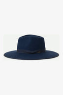 BRIXTON JO RANCHER FEDORA HAT WASHED NAVY / NAVY