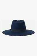 BRIXTON JO RANCHER FEDORA HAT WASHED NAVY / NAVY