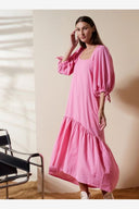RUESTIIC LYRA MAXI DRESS - PEONY PINK