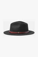 BRIXTON MESSER FEDORA FELT HAT BLACK