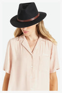 BRIXTON MESSER FEDORA FELT HAT BLACK