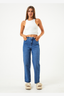 AFENDS SHELBY - HEMP DENIM WIDE LEG JEAN LONG - AUTHENTIC BLUE