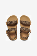 REEF LITTLE AHI CONVERTIBLE LEOPARD GIRLS SANDALS 