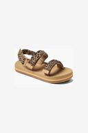 REEF LITTLE AHI CONVERTIBLE LEOPARD GIRLS SANDALS