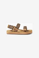 REEF LITTLE AHI CONVERTIBLE LEOPARD GIRLS SANDALS