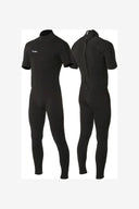 VISSLA 7 SEAS 2-2 SS FULL BACK ZIP SHORT SLEEVE WETSUIT SPRING SUIT BLACK