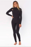 SISSTREVOLUTION SEVEN SEAS 3/2MM CHEST ZIP WETSUIT SOLID BLACK