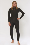 SISSTREVOLUTION SEVEN SEAS 3/2MM BACK ZIP WETSUIT SOLID BLACK
