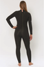 SISSTREVOLUTION SEVEN SEAS 3/2MM BACK ZIP WETSUIT SOLID BLACK