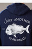 JUST ANOTHER FISHERMAN SNAPPER LOGO HOOD - NAVY
