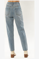 AMUSE SOCIETY STELLA WOVEN DENIM PANT - INDIGO WASH